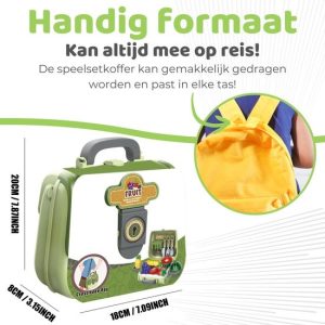 Toy Kitchen Suitcase Set – Fruit & Cutlery Play Set | Kitchen Role Play Toy with Utensils for Boys & Girls