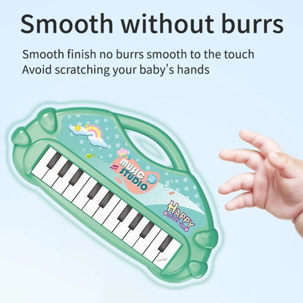 Stuffed Electronic Piano Keyboard Toys 13 Key Early Educational Instrument Electronic Organ for Kids Toys Musical Children Piano - Random Color - Image 3
