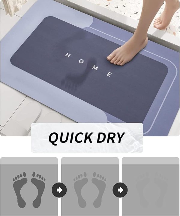 Best Quality Quick-Dry Non-Slip Home Mat – Absorbent, Washable Square Floor Mat for Bathroom, Kitchen & Entryway - Random Color
