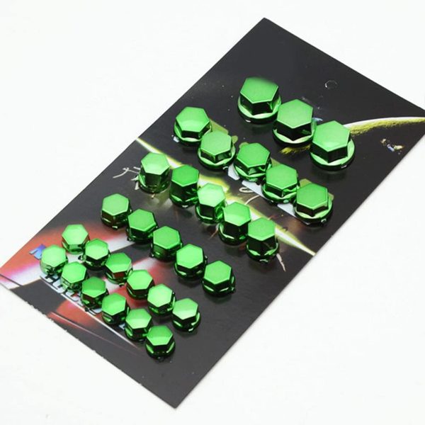 30pcs/set High Quality Chrome Plating Plastic Motorcycle Screw Nut Cover Cap Nut Bolt Decoration For Engine Transmission - Image 2
