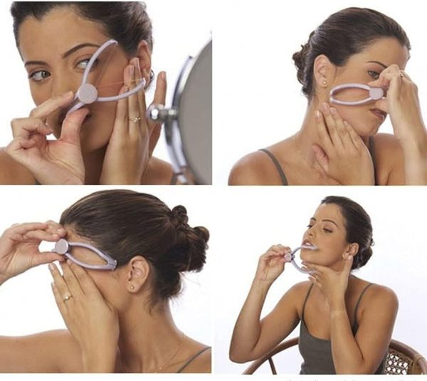 Eyebrow Threading Tool – Modern Plastic Cotton Facial & Body Hair Remover for Women - Random Color - Image 5