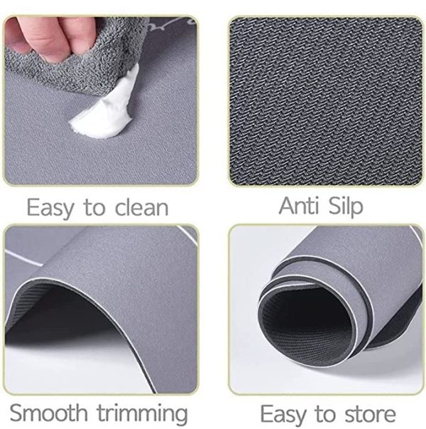 Nonslip Soft Rubber Bath Mat for Bathtub and Shower, Anti Slip Bacterial Anti Bacterial Machine Washable PVC Bath Mat for Bathroom Bathroom Written Mat (random color) - Image 8