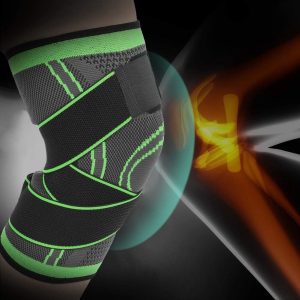 Knee Support Band for Pressure Weaving with 3D Weave Protection Against Injury Pressure Adjustable Knee Support for Men and Women
