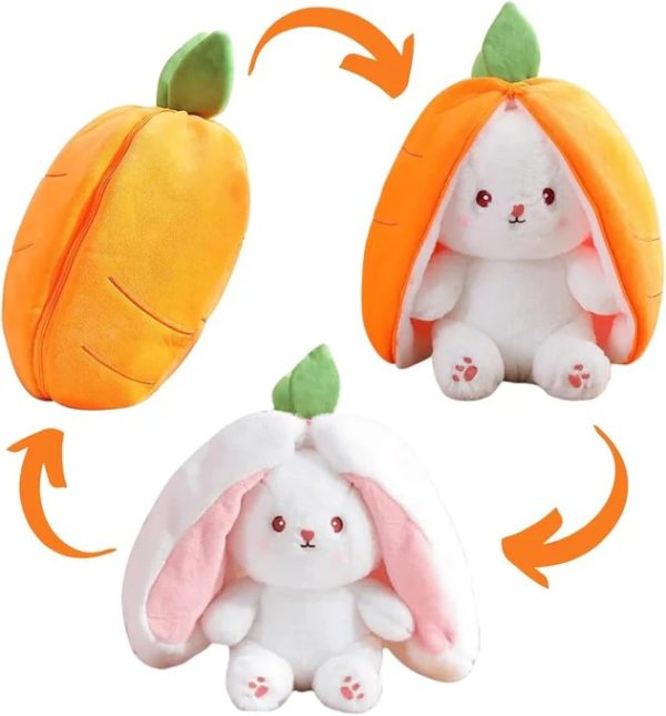 Rabbit New Creative Strawberry Rabbit Plush Soft Doll Hug Pillow | Best Quality Stuff Toy For Babies & Kids - Random Color - Image 12