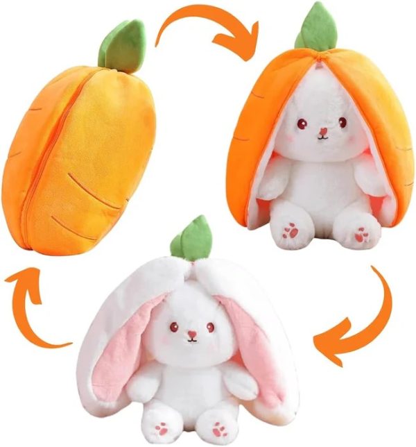 Rabbit New Creative Strawberry Rabbit Plush Soft Doll Hug Pillow | Best Quality Stuff Toy For Babies & Kids - Random Color - Image 10