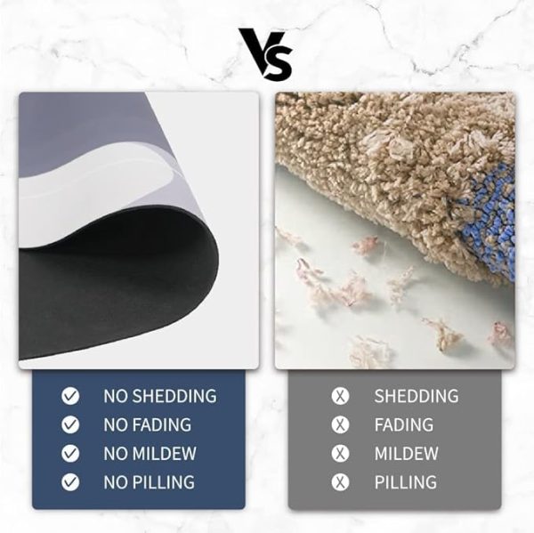 Nonslip Soft Rubber Bath Mat for Bathtub and Shower, Anti Slip Bacterial Anti Bacterial Machine Washable PVC Bath Mat for Bathroom Bathroom Written Mat (random color) - Image 9
