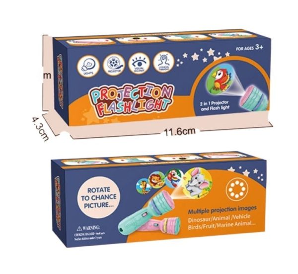 Mini Flashlight Projector Toy for Kids – Includes 3 Slides with 24 Random Images – Fun Educational Light Projection Toy for Boys & Girls - Image 8
