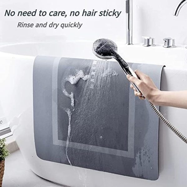 Best Quality Quick-Dry Non-Slip Home Mat – Absorbent, Washable Square Floor Mat for Bathroom, Kitchen & Entryway - Random Color - Image 4