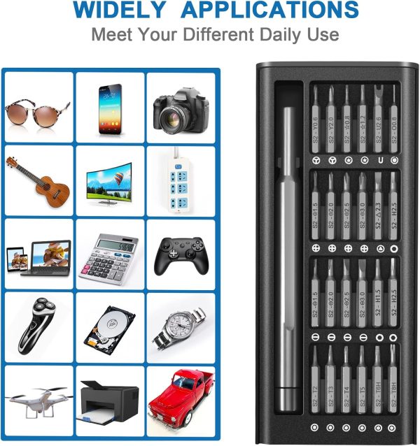 24 in 1 Precision Mini Magnetic Screwdriver Set, 24 in 1 Tool Kit, The Ultimate Electronic Repair Tool Kit for Phone, Tablet, Computer, Laptop, PC, Game Controller, Watch, Precision Screwdriver Set Magnetic - Image 14