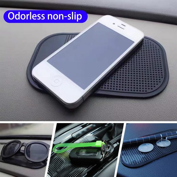 1 Pc Car Dashboard Sticky Pad | Anti-Slide Fixate Sticky Mat Pad for Car Dashboard | Anti-Slide Sticky Pad for Cell Phone, Keys, Glass, Mirrors (Black) - Image 8