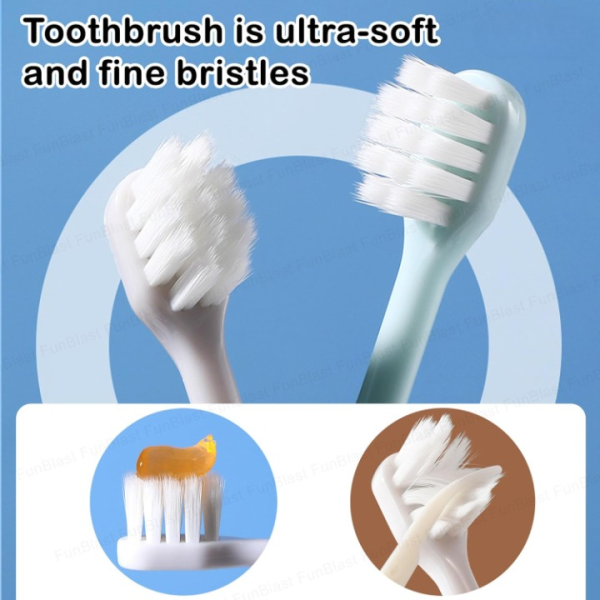 CHOFN Kids Toothbrush Set (3–12 Years) – Soft Bristles with Toy Car (Random Designs) - Image 3