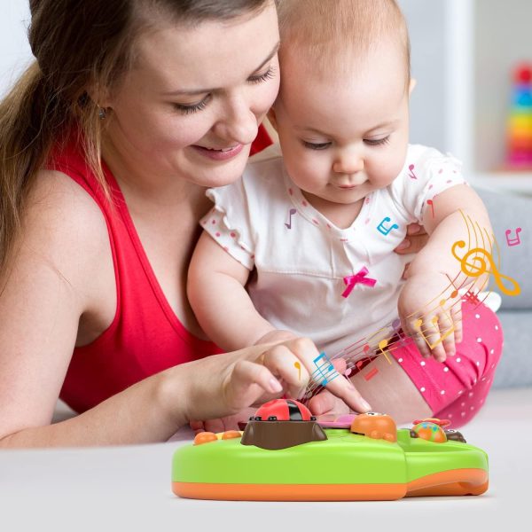 Smiley Piano For Baby - Baby Musical Keyboard Development Toys Newborn Interactive Early Education Piano Toy with Light Up and Music for 6 to 12 Months Infant & Toddler Boys and Girls - Random Color - Image 2