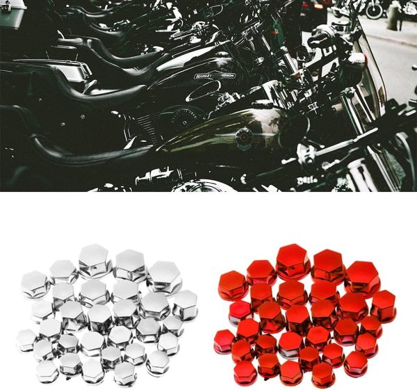 30pcs/set High Quality Chrome Plating Plastic Motorcycle Screw Nut Cover Cap Nut Bolt Decoration For Engine Transmission - Image 4