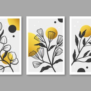 SET OF 3 FLOWER FRAME PHOTO TYPE FRAME