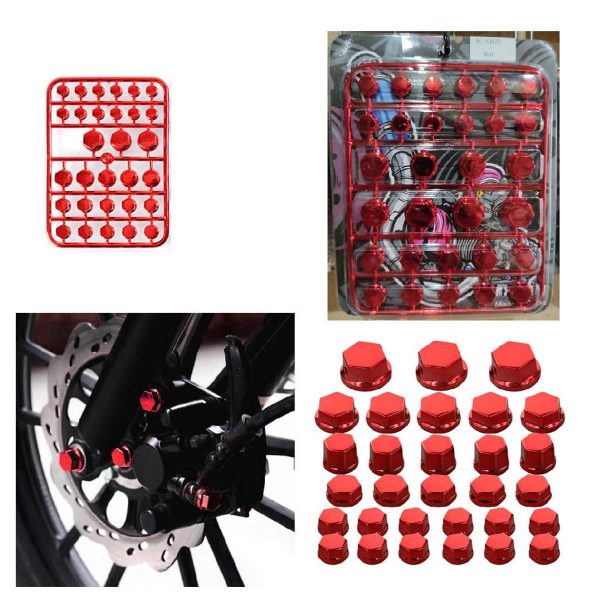 30pcs/set High Quality Chrome Plating Plastic Motorcycle Screw Nut Cover Cap Nut Bolt Decoration For Engine Transmission - Image 7