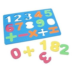 Alphanumeric Puzzle Play Mat 35x22cm Tile Of Number | Best Quality Game For Kids - Random Color 