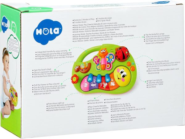 Smiley Piano For Baby - Baby Musical Keyboard Development Toys Newborn Interactive Early Education Piano Toy with Light Up and Music for 6 to 12 Months Infant & Toddler Boys and Girls - Random Color - Image 8