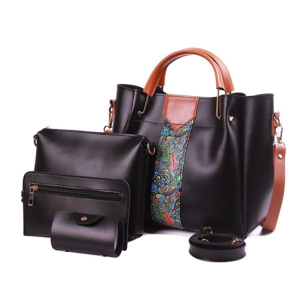 4 Pcs Women's Beautiful PU Leather Shoulder Bag - Image 3