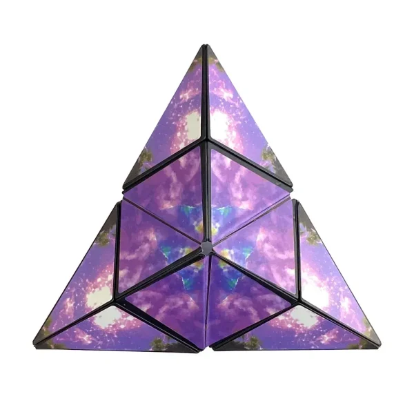 1pc 3D Magic Cube Geometric Space Three-dimensional Decompressing Toy - Shashibo Cube | Cube For Kids | Toys For Babies - Random Color