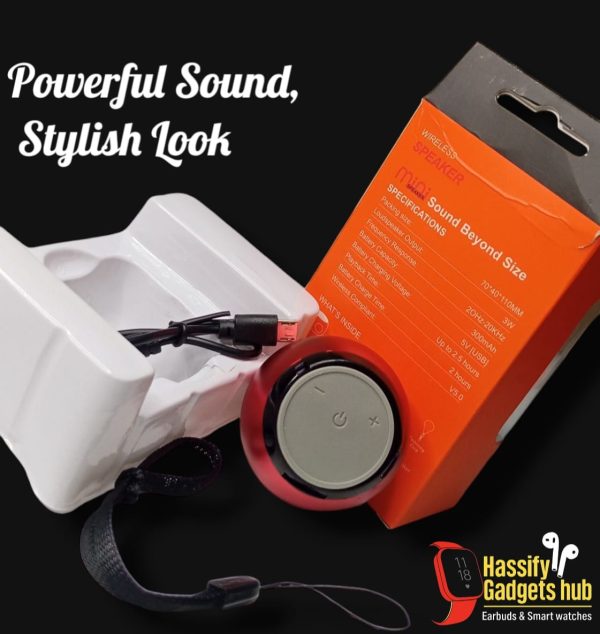 JBL Mini Portable Wireless Bluetooth Speaker - Hassify– Heavy Bass, High Sound Quality, Rechargeable, FM/TF Card Support – Best for Outdoor & Travel ( Random Color ) - Image 4