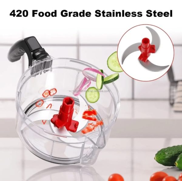 Manual Hand Multifunction Speedy Vegetable Quick chopper | Quick Chopper Vegetable - Onion Chopper | Kachomer Salad Machine ( random color ) - Image 11