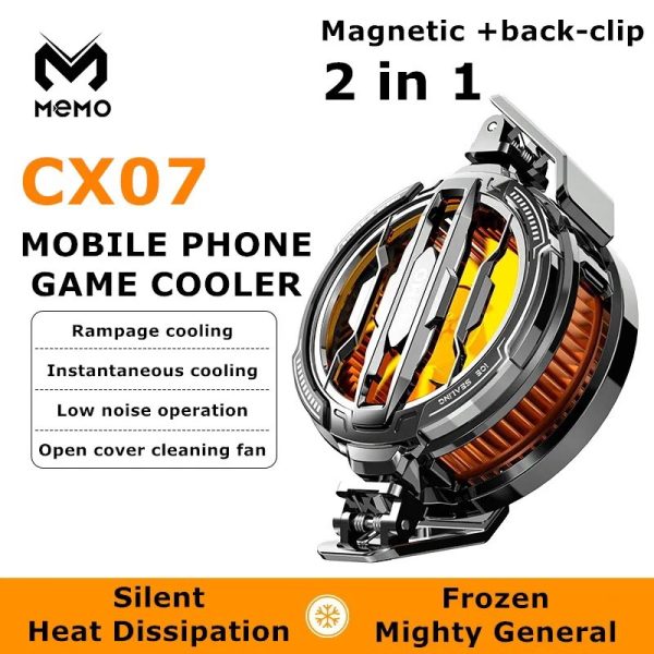 MEMO CX07 Mobile Phone Magnetic - Cooling Fan Radiator Cool Heat Absorber For IOS iPhone Android ( Random Color ) - Image 3