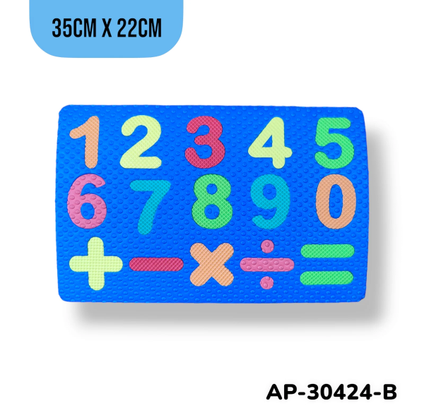 Alphanumeric Puzzle Play Mat 35x22cm Tile Of Number | Best Quality Game For Kids - Random Color  - Image 3