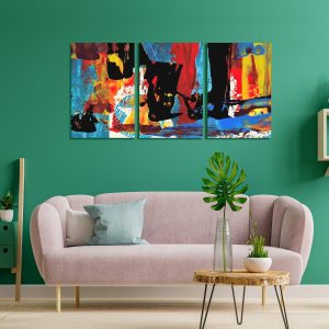 3D  Wall Art Panels Frame Canvas painting Modern Wall Art SET OF 3