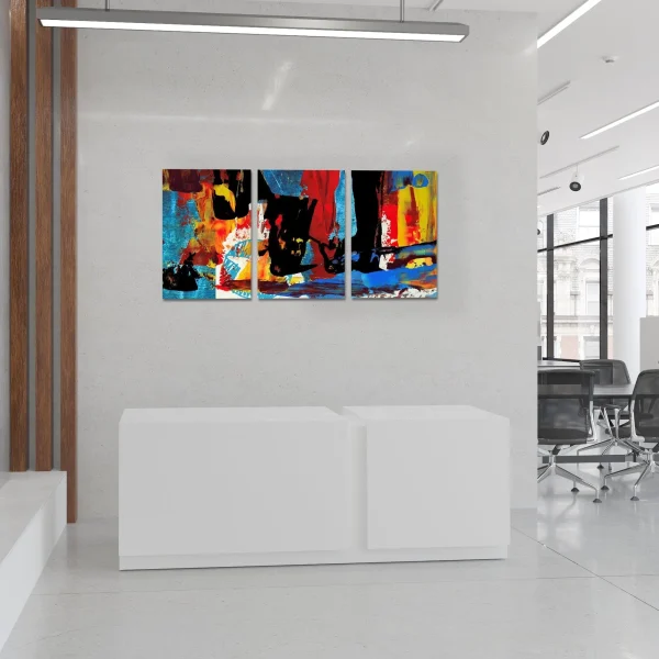3D  Wall Art Panels Frame Canvas painting Modern Wall Art SET OF 3 - Image 4