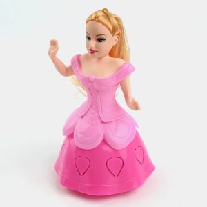 Magical Twirling Light-Up Dancing Princess Doll Toy with Music, Rotating Dress & LED Lights – Enchanting Ballerina Fairy Doll for Girls Aged 3+, Perfect Birthday Gift & Holiday Surprise - Random Color