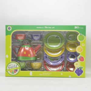 Fruit Theme Tea Party Play Set – 14PCS Colorful Pretend Tea Set for Kids with Cups, Teapot, Saucers & Accessories – Fun Role Play Toy for Toddlers & Girls – Ideal for Birthday Gifts & Playdates