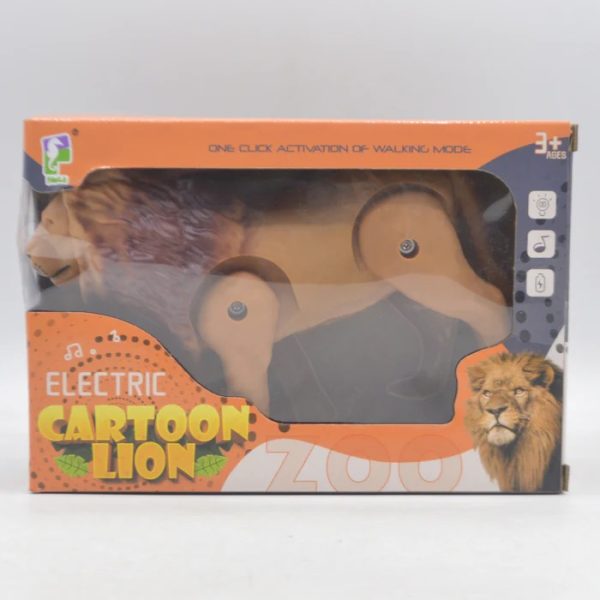 Battery Operated Lion with Light Sound & Walk, Funny Electric Lion Cartoon Toy, Forest Animal Wild Animal Toy - Image 6