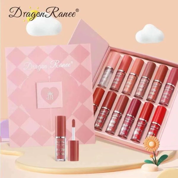 DRAGON RANEE 12-Color Matte Lip Gloss Set – Long-Lasting Waterproof Lip Gloss Set, High-Pigment Liquid Lipstick Collection – Smooth Velvet Finish – Perfect for Daily Wear, Gifting & Professional Use - Image 3