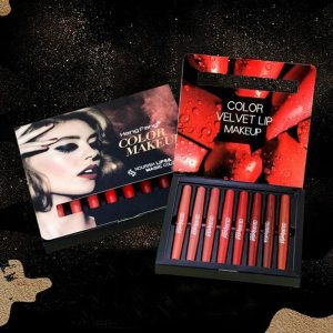 Pack Of 8  2-In-1 Matte Lipstick And Lip Liner Set, Waterproof Long Lasting Makeup Lipliner Pen Set for Women