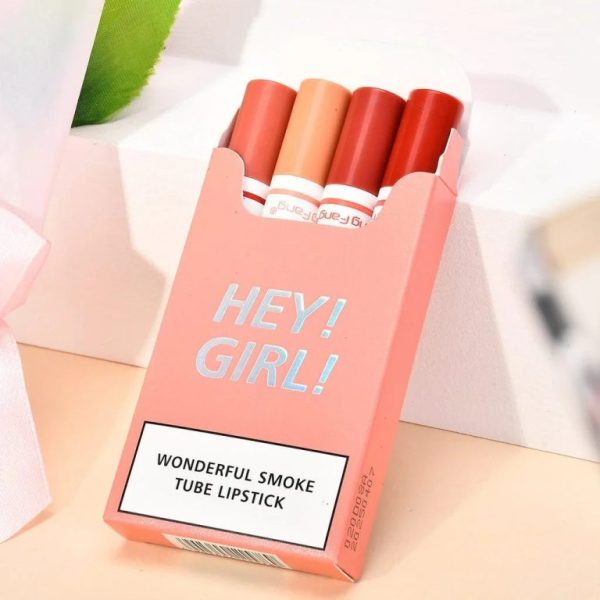 4-in-1 Trending Lipstick Set – Cigarette-Shaped Matte Lipsticks, Long-Lasting, Easy to Apply, Non-Sticky & Fade-Resistant Lip Gloss for Makeup Lovers - Image 7