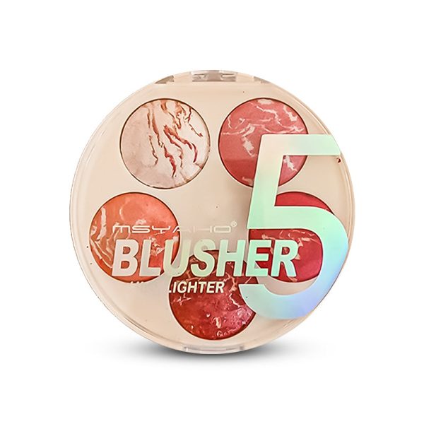 5-in-1 MSYAHO Professional Makeup Palette – 3D Highlighter, Blusher, Contour, Bronzer & Illuminator All-in-One Kit - Image 4