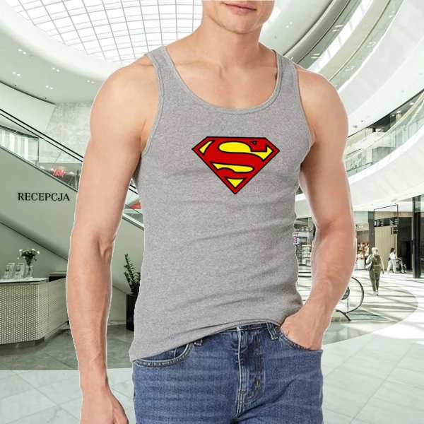Superman Jersey Gym Sando Tanks Top For Men | Crossfit Clothing Male Casual Stringer Singlet Vest Undershirt - Image 4