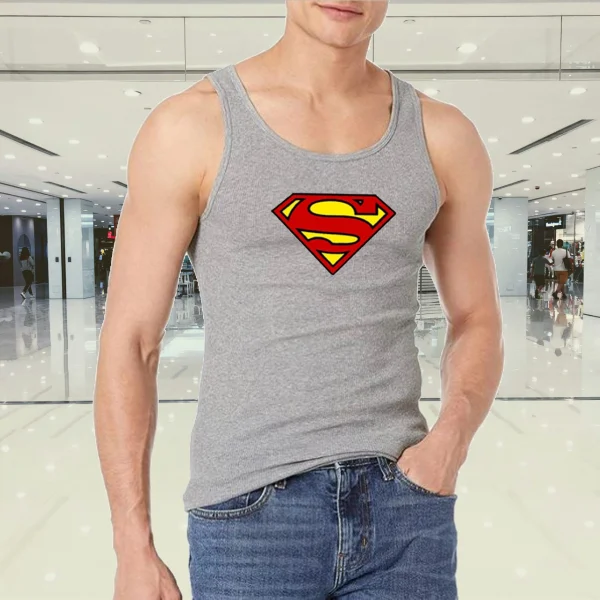Superman Jersey Gym Sando Tanks Top For Men | Crossfit Clothing Male Casual Stringer Singlet Vest Undershirt - Image 5