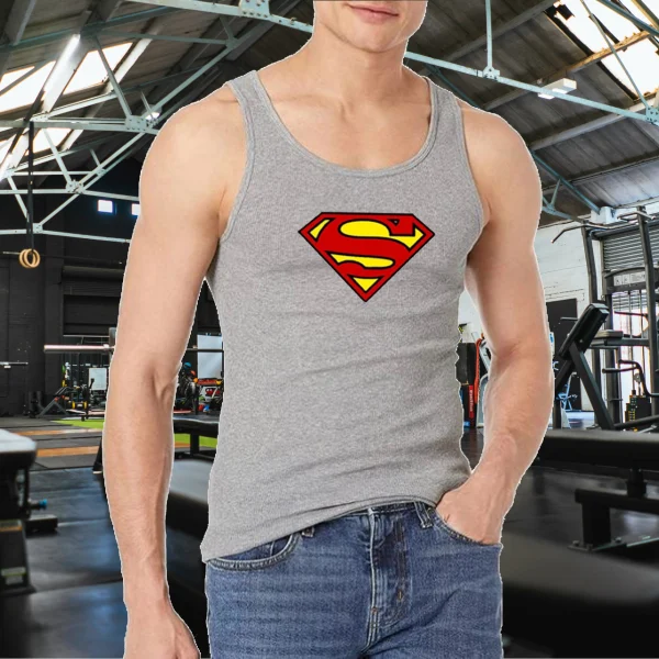 Superman Jersey Gym Sando Tanks Top For Men | Crossfit Clothing Male Casual Stringer Singlet Vest Undershirt - Image 6