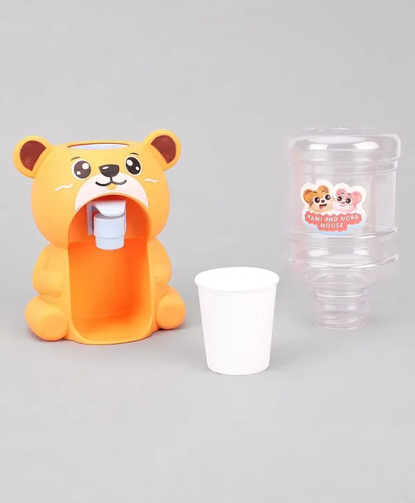 Cute Bear Water Dispenser Toy for Children Mini Drinking Fountain Pumps Water Juice Milk Drinking Fountain Simulation Cartoon Kitchen Toy (Bear) (Random Color) - Image 8