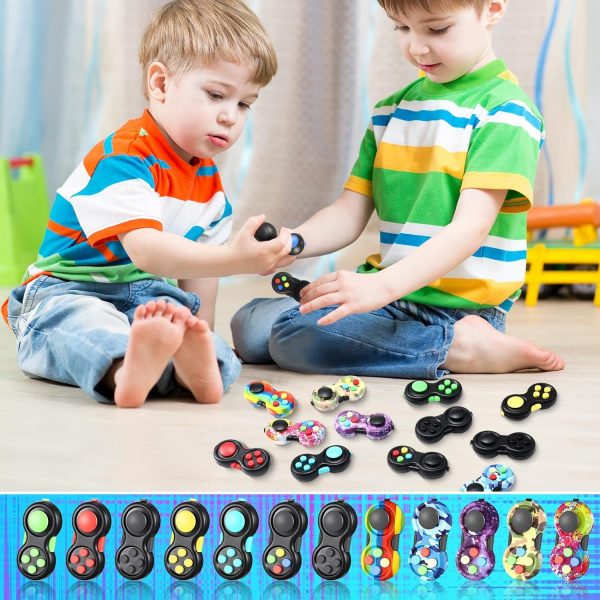 Fidget Pad Retro Classic Fidget Controller Handheld Fidget Game Controller Fun Fidget Pad Packs Classic Fidget Toys - Random Color & Design - Image 4