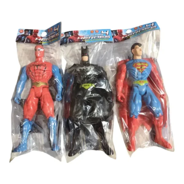 3-Piece Superhero Action Figure Set – Superman, Spiderman & Batman Collectible Toy Figures for Kids – Durable, Poseable & Fun for Imaginative Play, Collecting & Gifting - Image 6