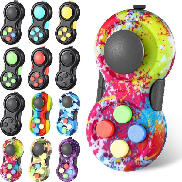 Fidget Pad Retro Classic Fidget Controller Handheld Fidget Game Controller Fun Fidget Pad Packs Classic Fidget Toys - Random Color & Design - Image 3