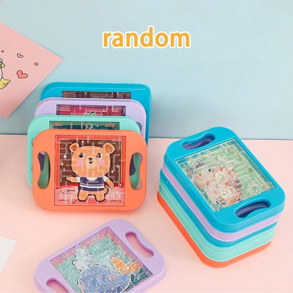 Cartoon Animal Handheld Balance Ball Maze Board Toys for Kids Birthday Party Favors Christmas Gift Goodie Bag Pinata Filler - Random Color - Image 3