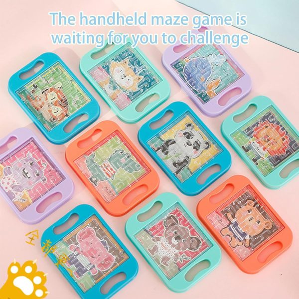 Cartoon Animal Handheld Balance Ball Maze Board Toys for Kids Birthday Party Favors Christmas Gift Goodie Bag Pinata Filler - Random Color - Image 4