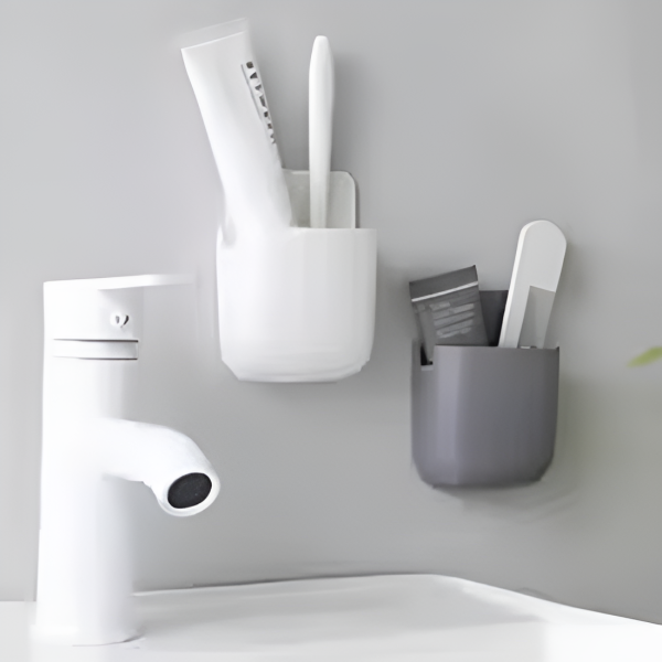 1 Pcs U Shape Wall Mounted Mobile And Remote Holder | Wall Mounted Storage Case for Remote, Toothbrush, Mobile Phone Plug Holder | Multifunctional Storage Holder (random color) - Image 2
