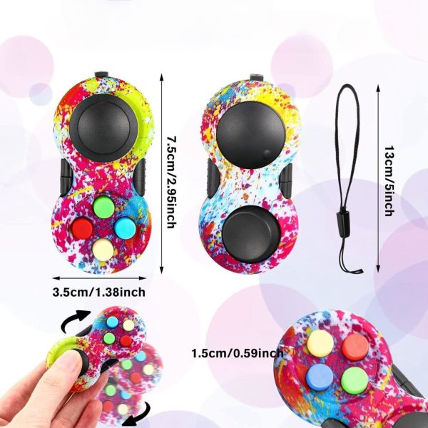 Fidget Pad Retro Classic Fidget Controller Handheld Fidget Game Controller Fun Fidget Pad Packs Classic Fidget Toys - Random Color & Design - Image 7
