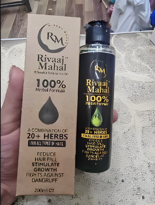 Rivaj Mahal 100% Natural Formula for Men & Women | Stops Hair Fall, Promotes Thick & Long Hair - 200ml - Image 3