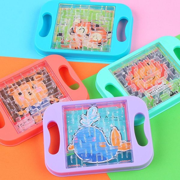 Cartoon Animal Handheld Balance Ball Maze Board Toys for Kids Birthday Party Favors Christmas Gift Goodie Bag Pinata Filler - Random Color - Image 7