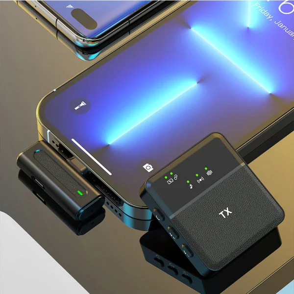 SX8 Type-C Single Lavalier Wireless Microphone for Interview and Vlog | Type-c Single Professional Lavalier Wireless Microphone - Image 3